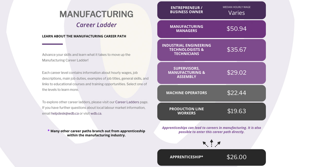 Manufacturing Career Ladder Cover